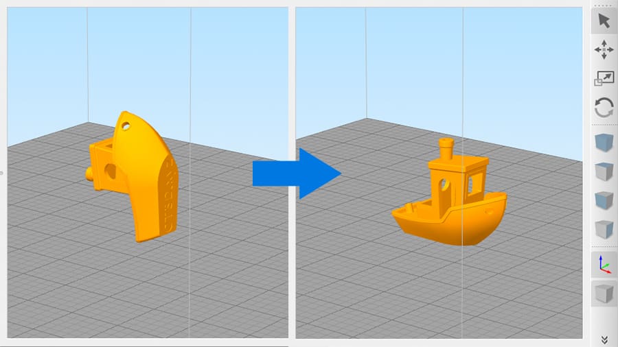 Putting the flat surface on build plate