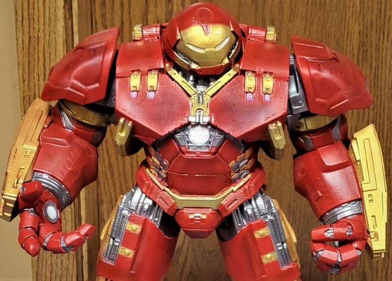 The Hulkbuster, fully painted and standing tall