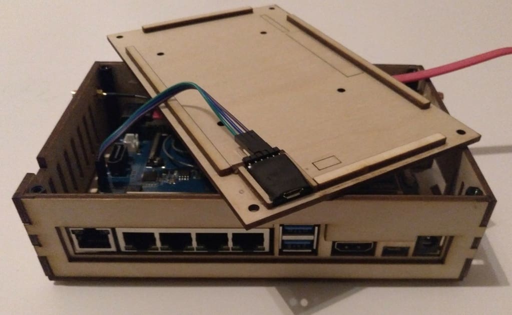 The R2 in a stylish laser-cut case