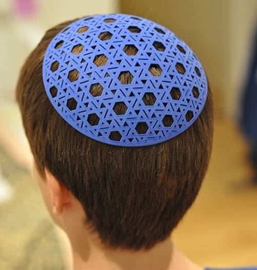 This 3D printed yarmulke is lightweight and functional