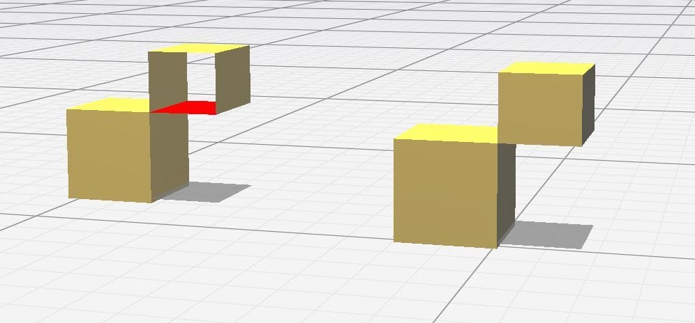 An object before processing in Netfabb (left) and after (right)