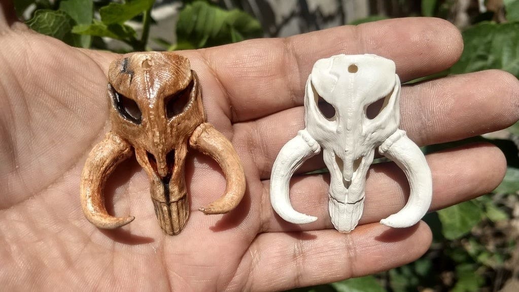 The mythosaur skull is the symbol of Mandalorians everywhere (Source: Funerall via Thingiverse)