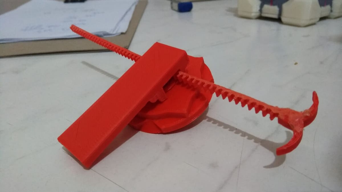 This model is an easy print, and it comes with a launcher