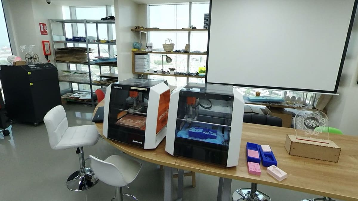 The interior of the FabLab UAE