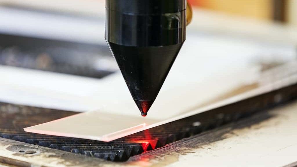 Many CO2 lasers have a red light to help in the alignment of a part before cutting