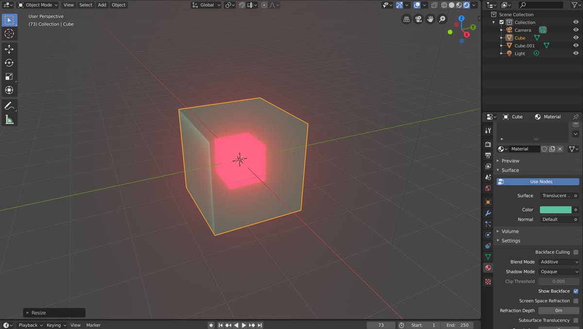 Expect to see something like this while using Eevee
