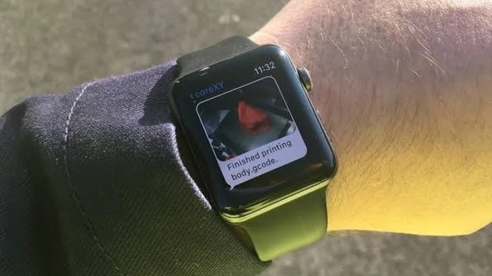 The Telegram plug-in on an Apple Watch