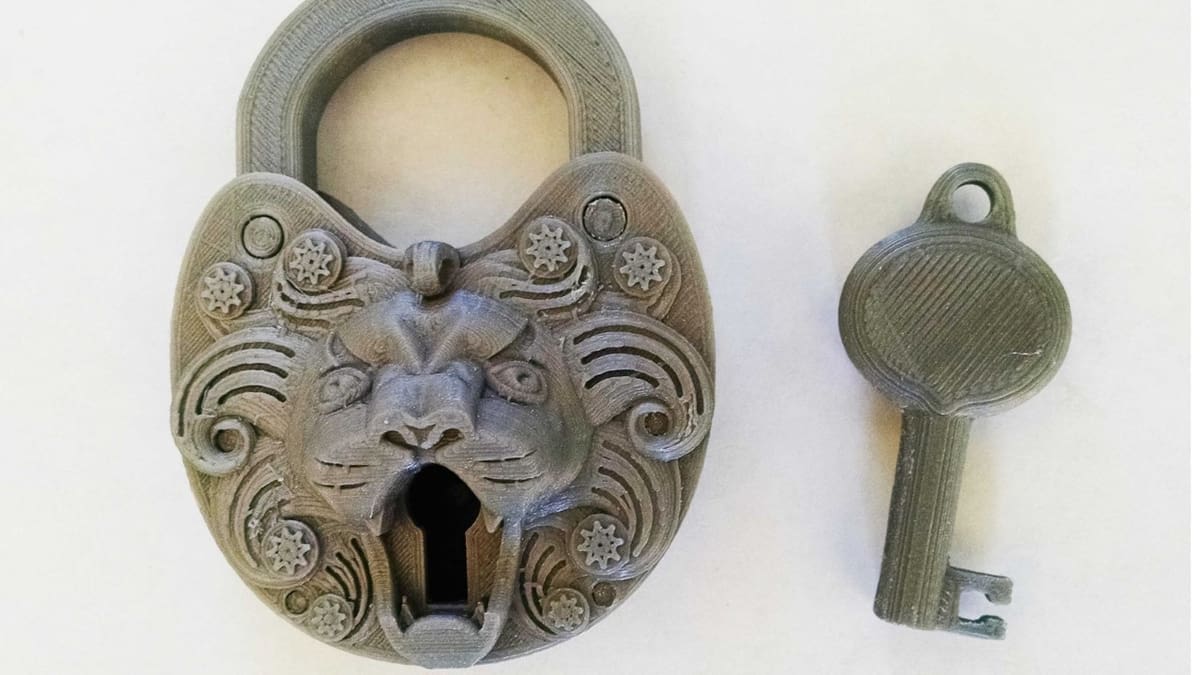 The decorative lion lock