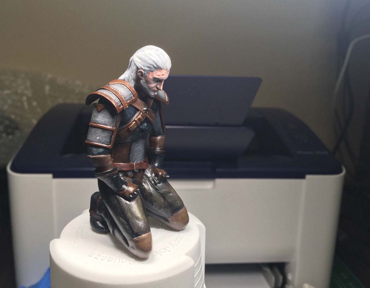 Geralt meditating before going on his next hunt