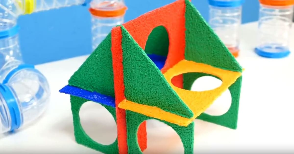 A multi-portal, multicolored house