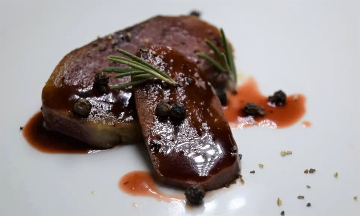 A prepared steak