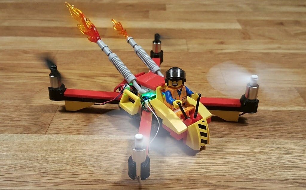 A finished quadcopter, ready to zip around