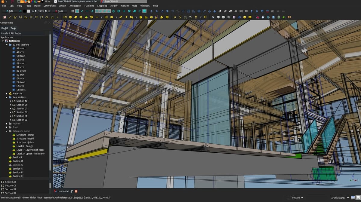 FreeCAD's interface is a learning curve