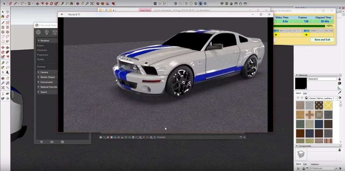 Rendering a video clip from Animator with Vray