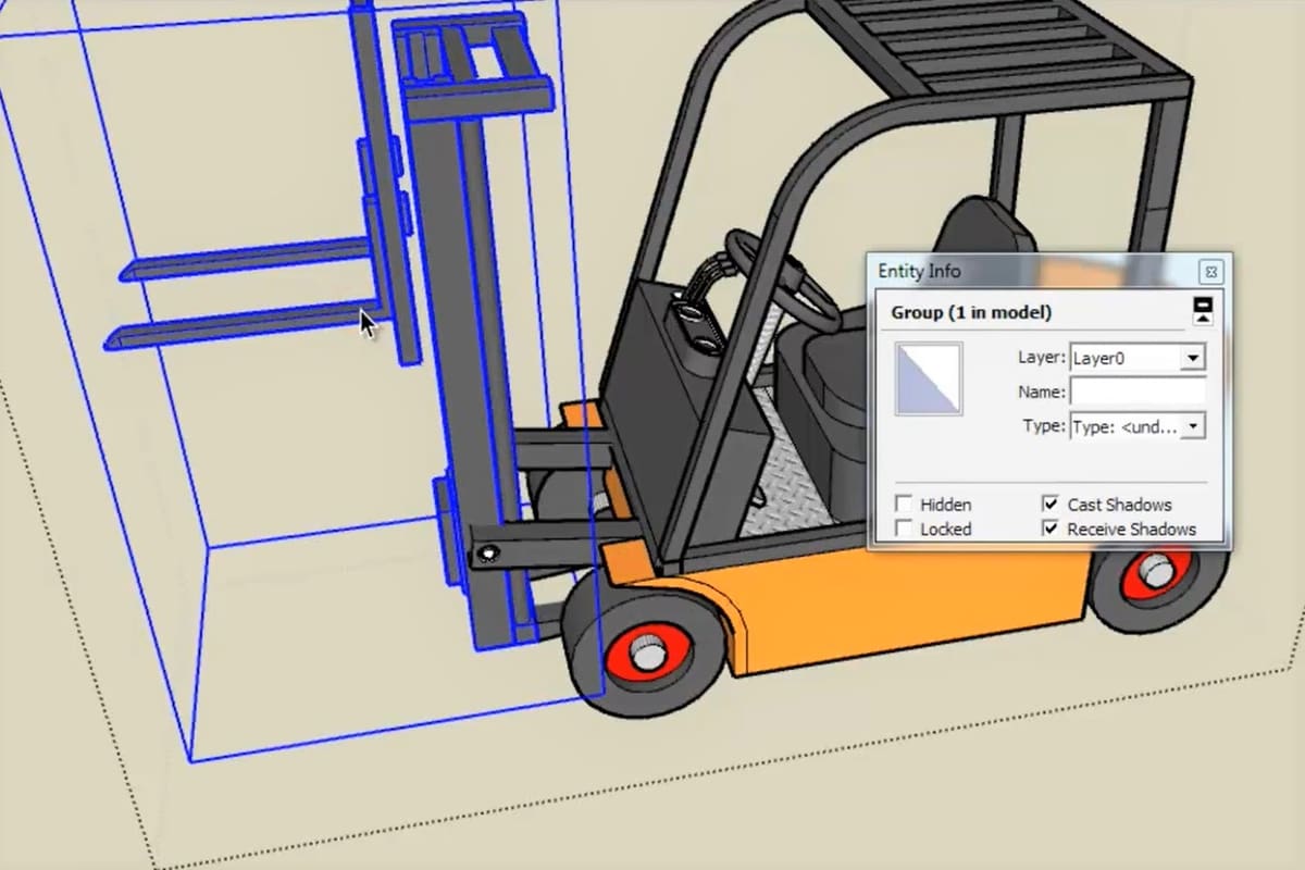 It's good practice to save your model in groups and components for animation