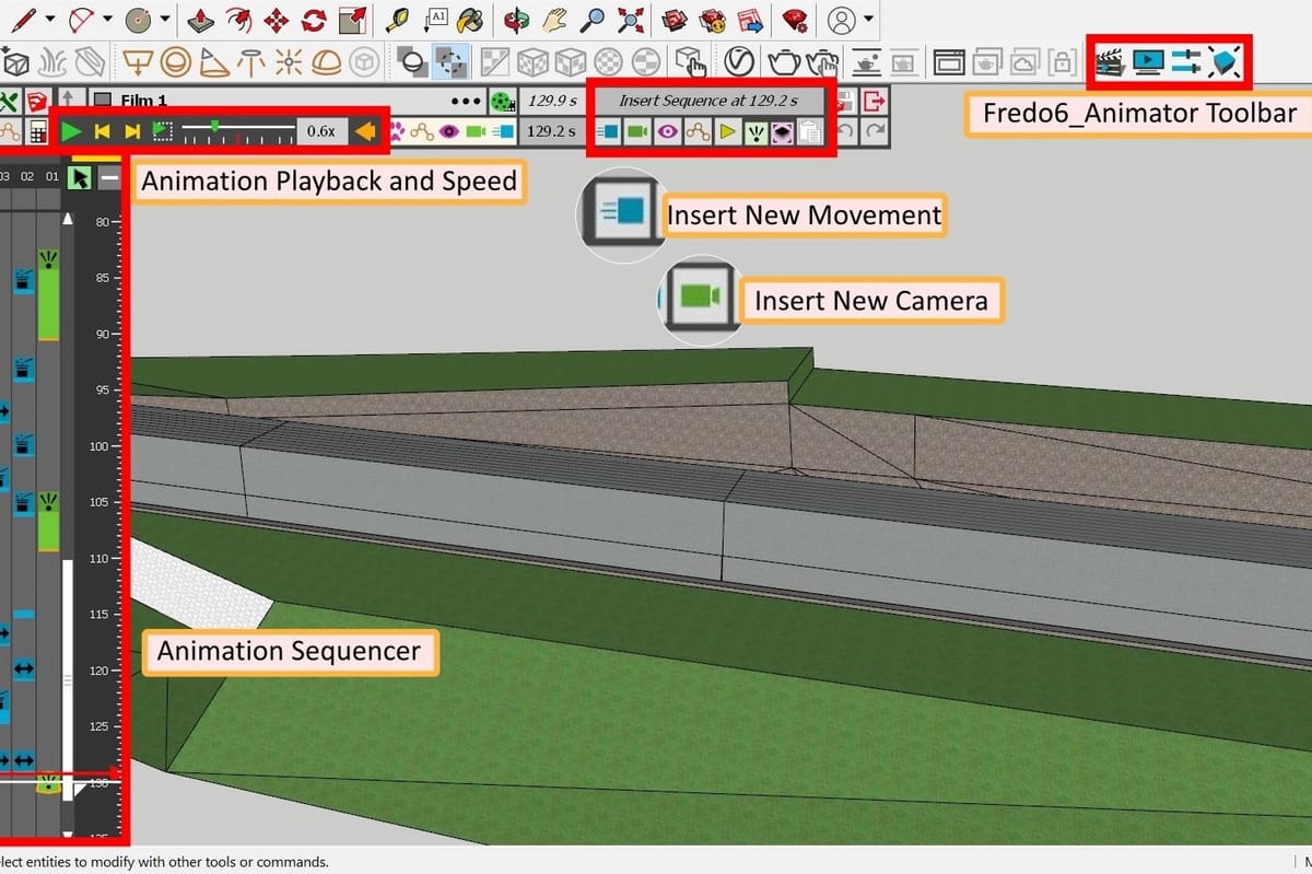 The interface of the clip editor