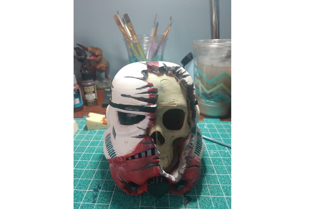 Image of 3D Printing During Covid-19: Brendan Slazinski - Damaged Storm Trooper Helmet