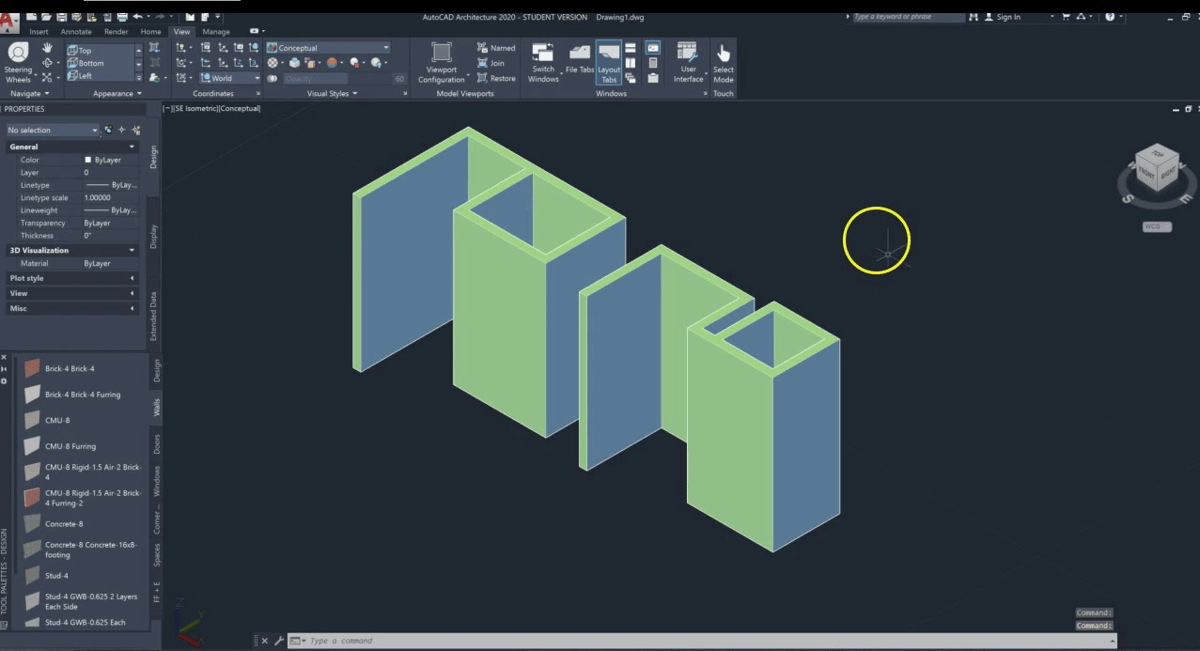 AutoCAD has both 2D and 3D functions