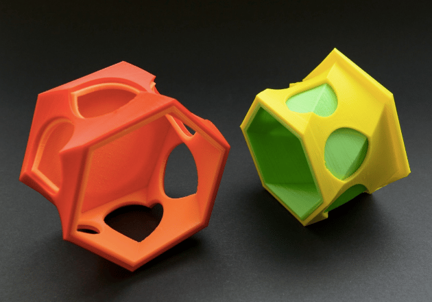 This is cool geometric box fits together colorfully and beautifully