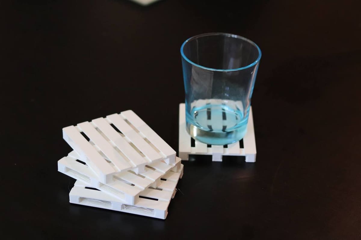 This pallet coaster is just doing its job