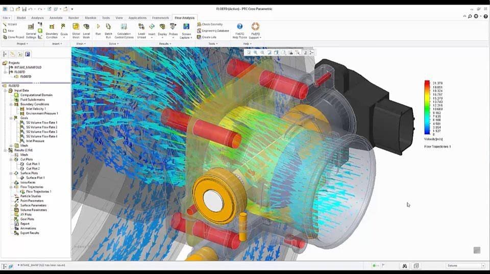 Creo now has a computational fluid dynamics module in its latest version