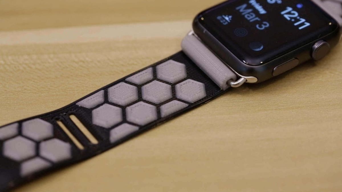 A cool flexible 3D printed watch band