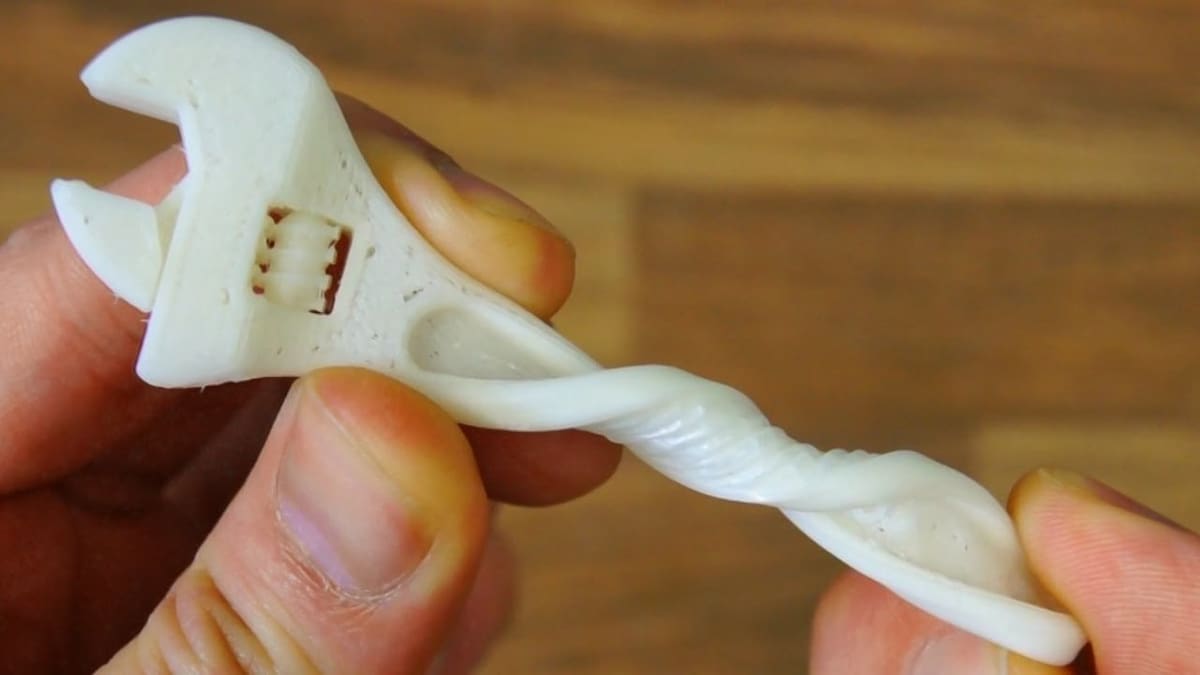 A wrench printed with TPE filament