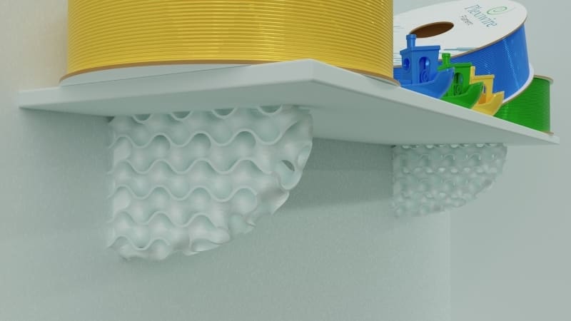 Gyroidal shell brackets do the job and look great