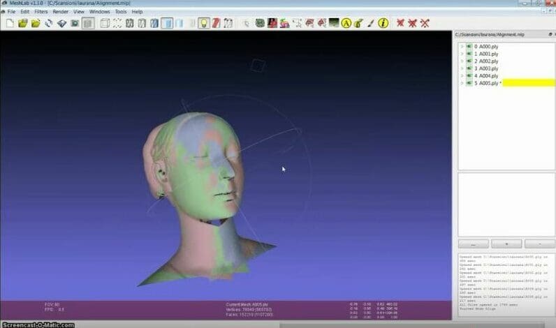 Meshlab in action