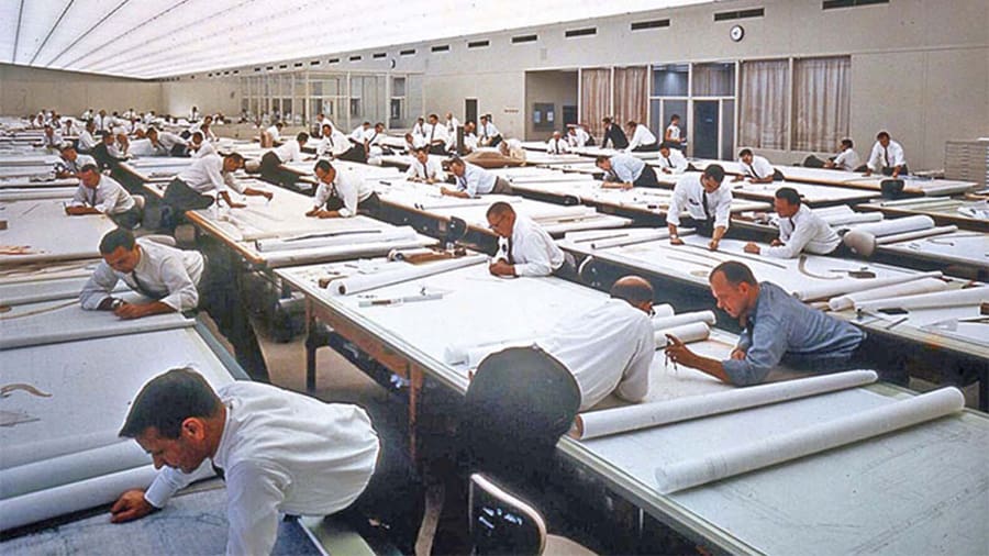 Life before CAD software: General Motors Technical Center in Warren, Michigan