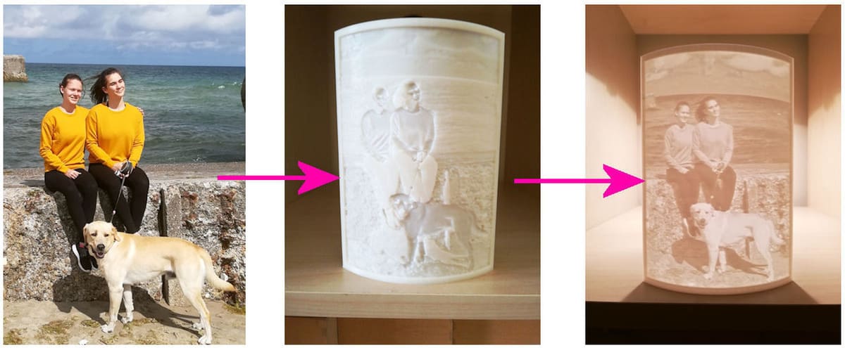 A 3D printed lithophane makes for a great gift