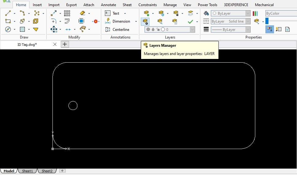 Locating the Layers Manager
