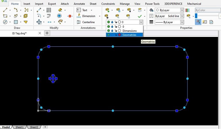 Select the layer that you wish to assign the selected entities
