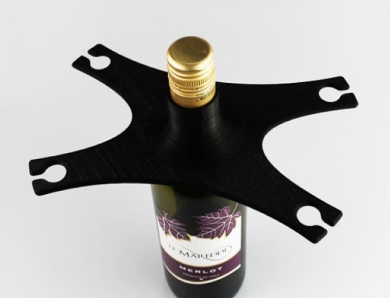 A unique and creative way to hold wine glasses