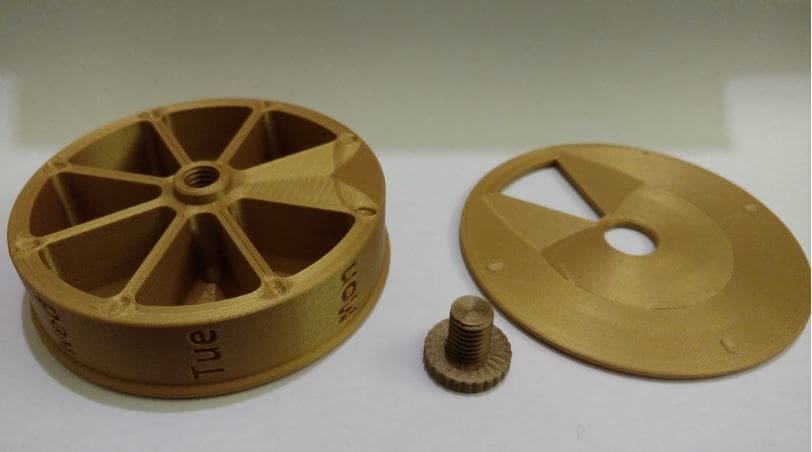 This elegant pill holder is perfect for a trip
