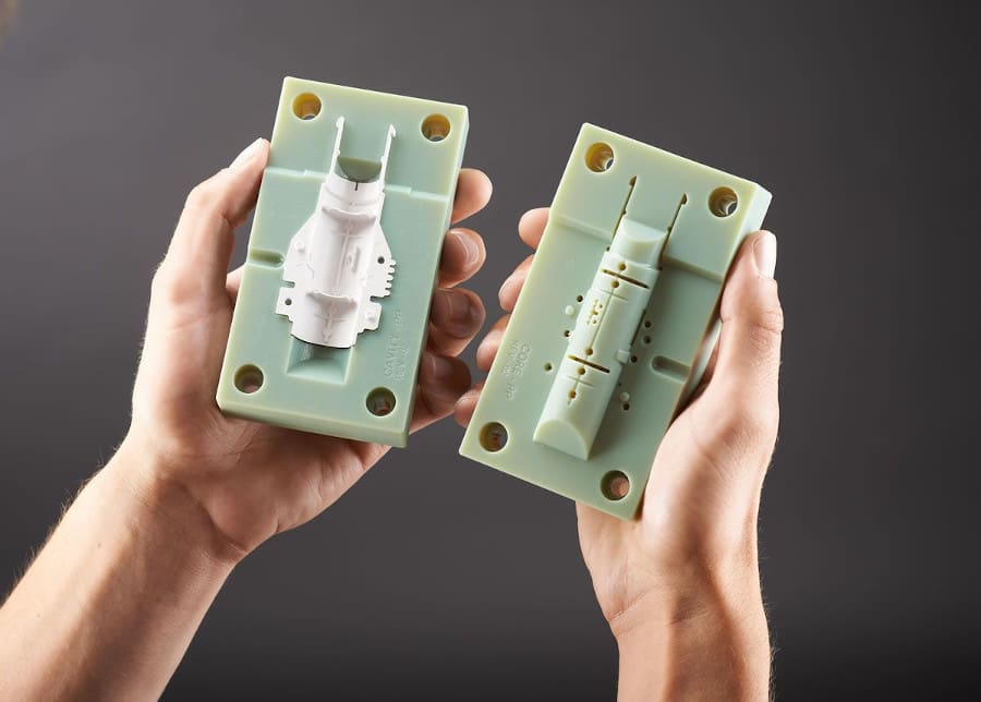 Resin cures by UV light rather than heat, so it can better withstand heat than other materials