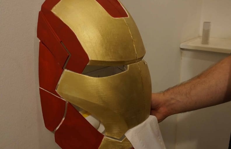 A hero in the bathroom