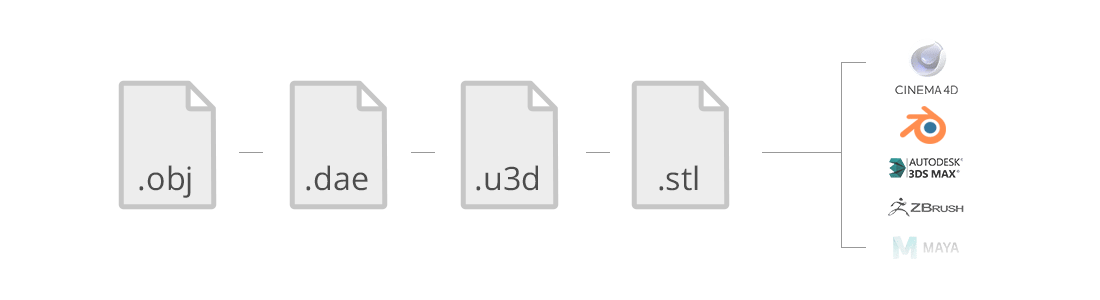 File types allow you to move models between different programs