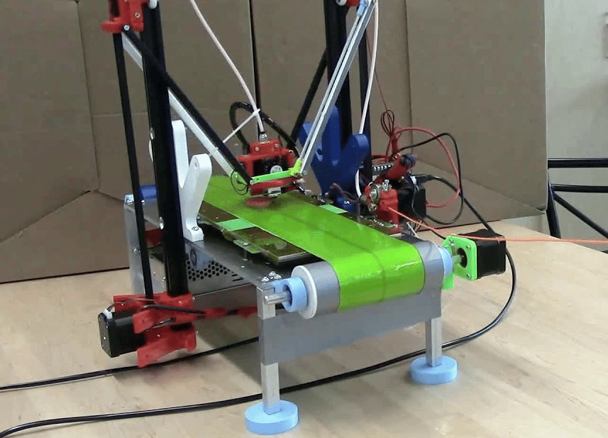 Print infinitely long with belt 3D printers