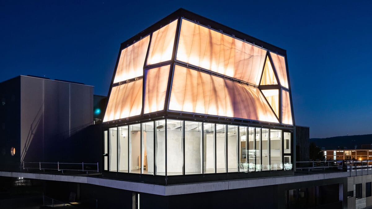 DFAB's ceiing slabs were fabricated using binder jetting technology