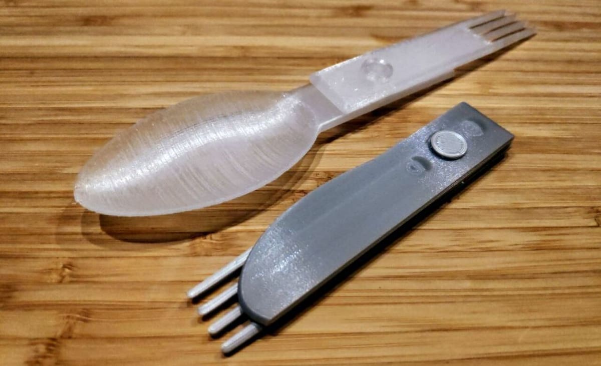 You can have any two of the three main utensils with this multi-utensil