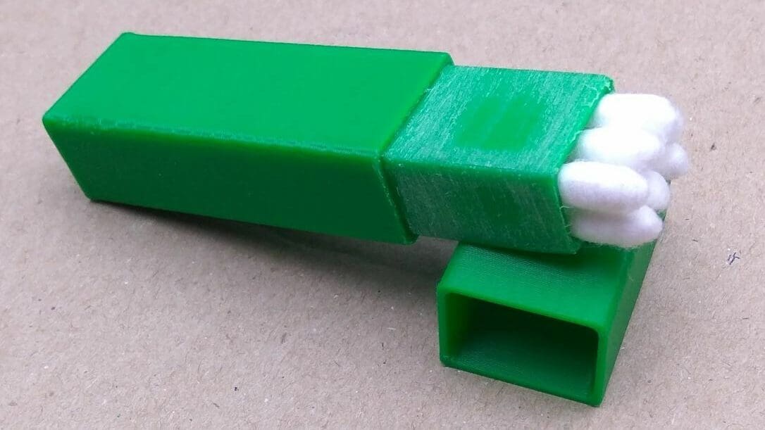 This case can hold six Q-tips, so ration appropriately!