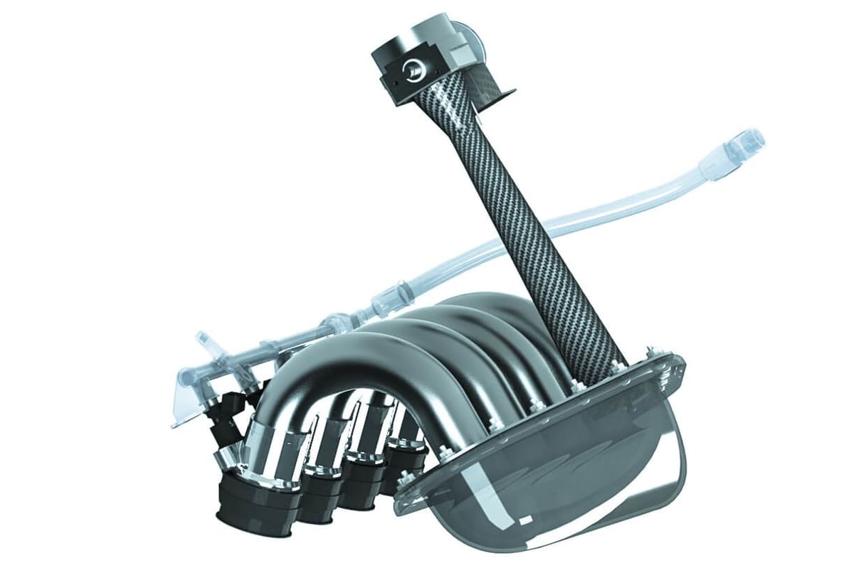 A metal intake manifold