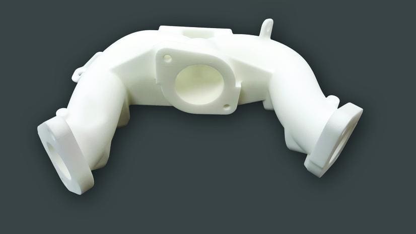 The intake manifold printed using an SLS printer