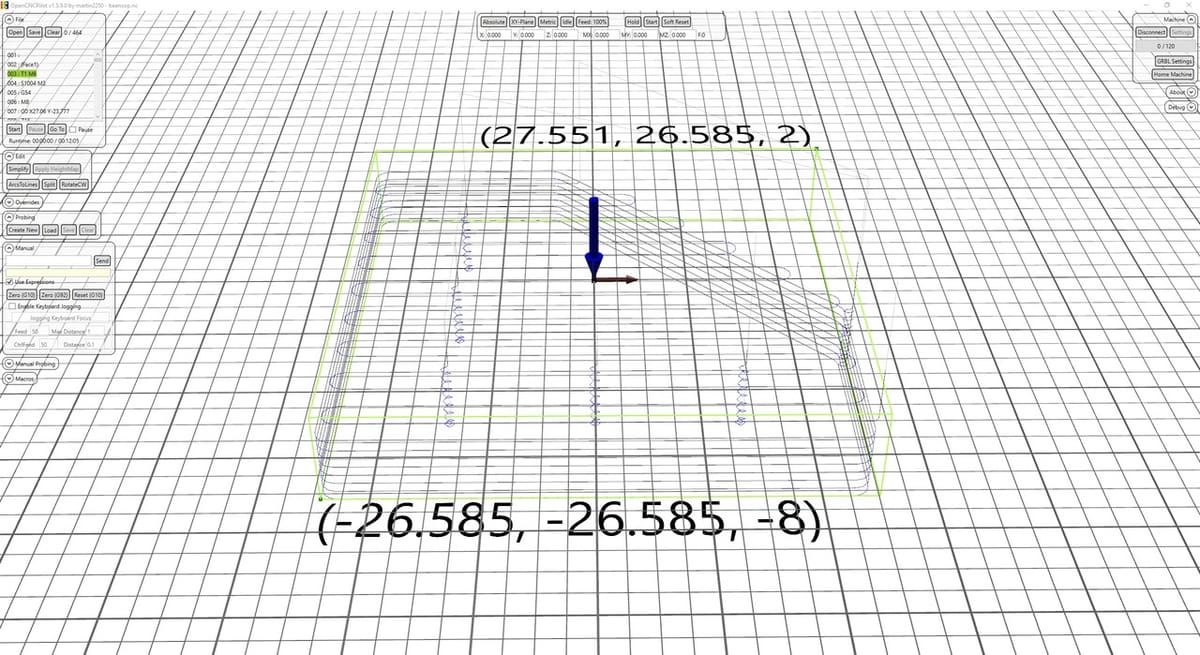 OpenCNCPilot has a simple user interface