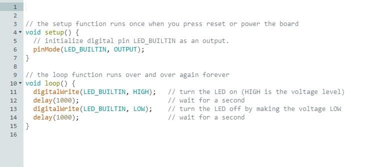 The blink program is the 