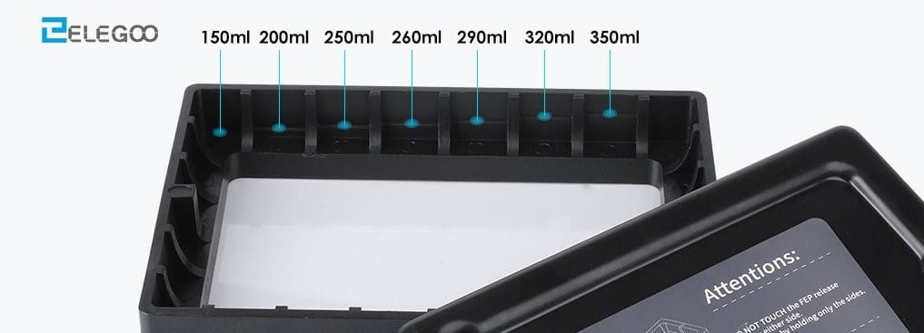 The plastic resin tanks come with pre-installed FEP film