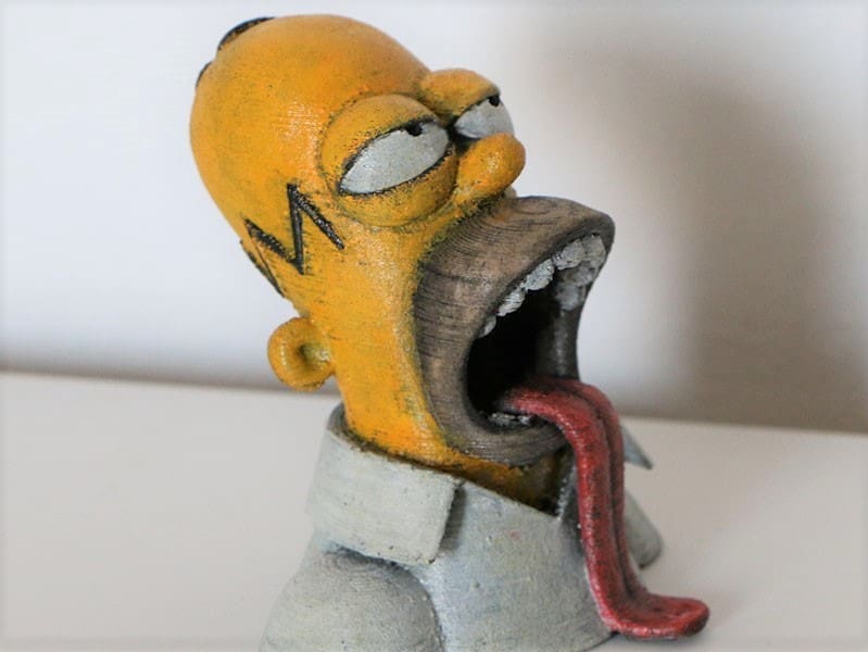 This drooling Homer looks surreal thanks to the fantastic paint job
