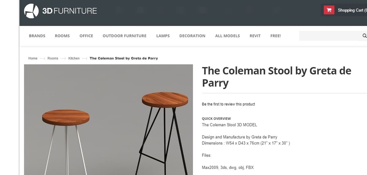 There's every kind of furniture model imaginable online