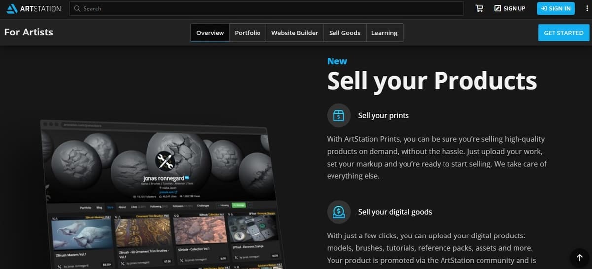 If you're looking to sell your own rigged designs, ArtStation is a great resource